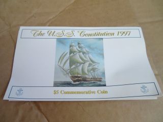 U.  S.  S.  Constitution $5 Commemorative Coin Marshall Islands Uncirculated photo