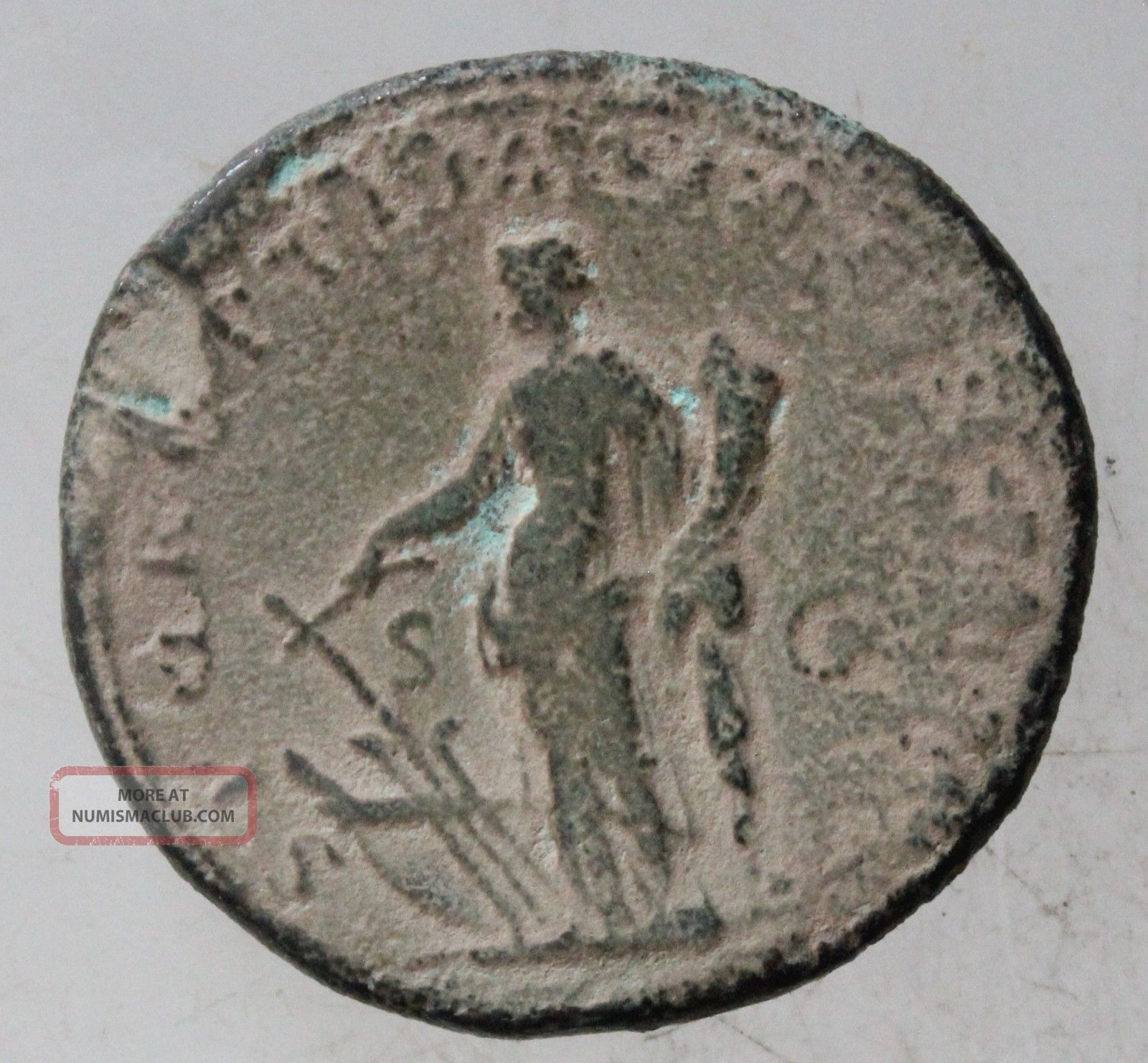L6 Trajan Ancient Roman Bronze Sestertius 34mm 25g Rs Fortuna Very Fine