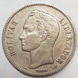 Venezuela Gram 10,  2 Bolivares 1905 Rare Date Scarse Coin Km Y 23 photo