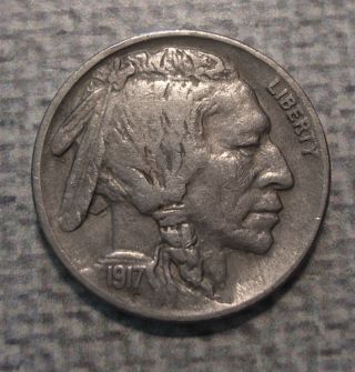 1917 Buffalo Nickel.  Full Horn Very Fine, .  5b442 photo