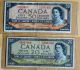 1954 Bank Of Canada Bills - $1 $2 $5 $10 $20 $50 $100 Canada photo 2