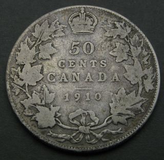 Canada 50 Cents 1910 - Silver - Edward Vii.  1834 photo