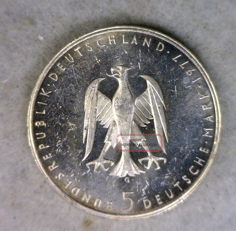 Germany 5 Mark 1977 G Proof Commemorative Silver (stock 0716)