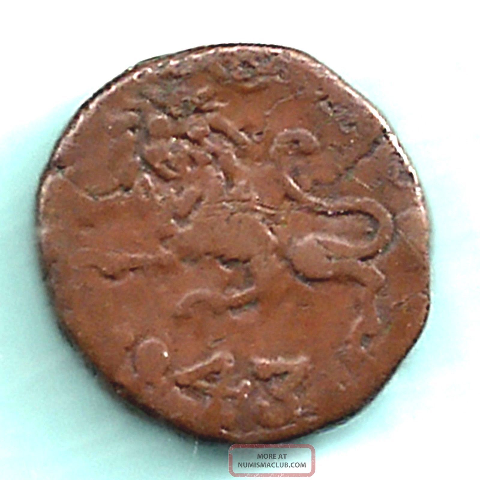 Mysore State - 1843 - Krishna Rai Wodeyar - Ten Cash - Ex Rarest Copper Coin India photo