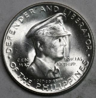 1947 - S Philippines Ch Bu Silver 50 Centavos Macarthur Commemorative (16021408r) photo