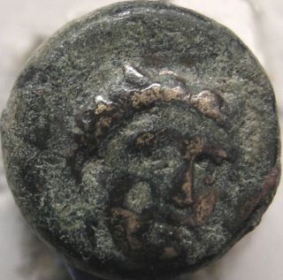 Ancient Greek Coin/aeolis/larissa Phrikonis/female Head/necklace/bull ' S Head photo