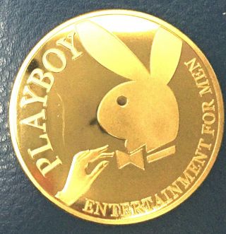 1 Oz Playboy Men Entertainement Finished In 24k Gold Coin photo