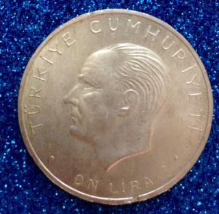 Turkey 1960 10 Lira Silver Coin - Uncirculated photo