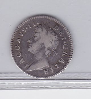 Great Britain 3 Pence 1687 Jacob Ii photo