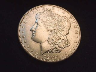 1904 Morgan Dollar Extraordinary Bu Coin - - - 110 photo