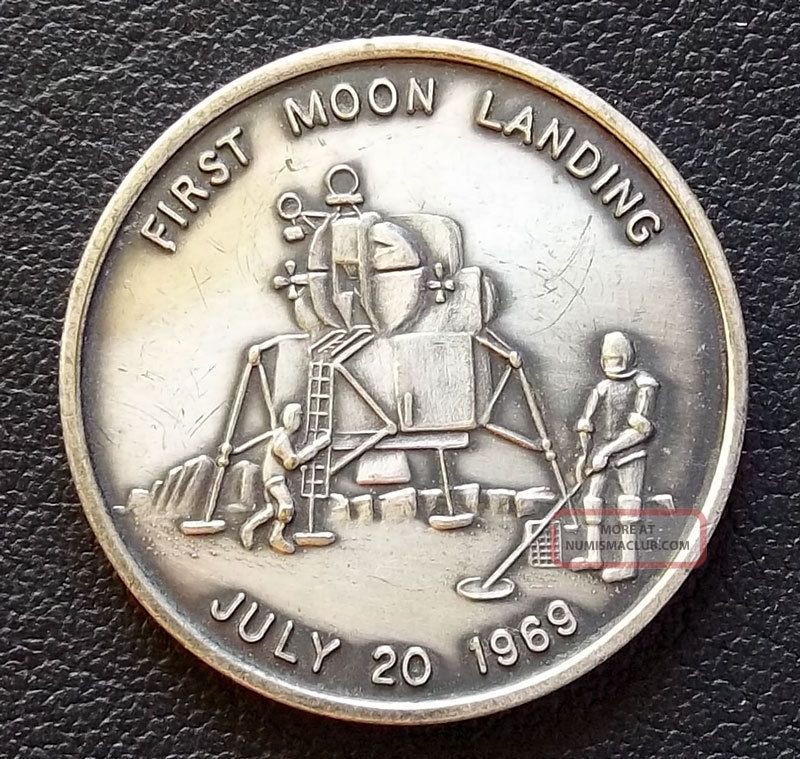 Usa 1969 First Moon Landing Armstrong, Aldrin, Collins Medal, Beauty