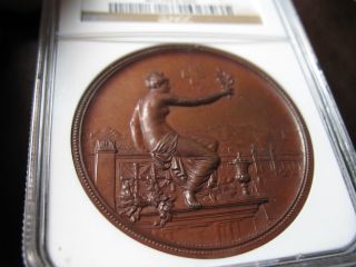 1895 Switzerland Bronze Medal Zurich Ngc Ms - 64 Richter - 1756d (swiss) R - 1756d photo