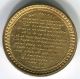U.  S.  : 1901 William Mckinley Lord ' S Prayer Medalette,  13mm,  Gilt Brass Exonumia photo 1