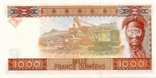 Guinea 1998 1000 Francs Bank Note (law 1960) In A Protective Sleeve photo