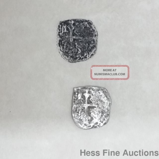 Spanish Treasure Shipwreck Fleet 1715 ½ Reale Silver Cob Coin W Cert