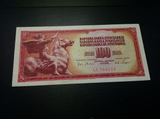 Extra Rarre - Yugoslavia 1965 Banknote Of 100 Dinara Baroque photo