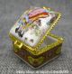 44mm Chinese Colour Porcelain 2 Woman Jewelry Pearls Casket Ring Box Y Coins: Ancient photo 2