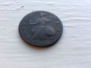 1738 George Ii British Halfpenny Coin photo