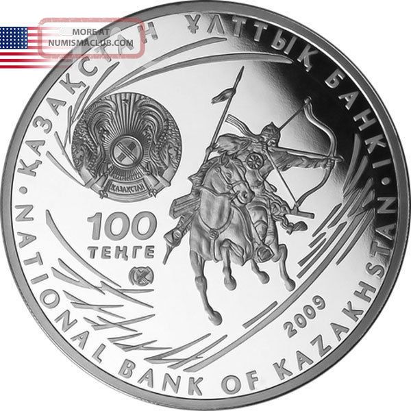 Kazakhstan 2009 100 Tenge Attila Great Military Leaders 1oz Proof ...