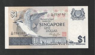 Singapore 1 Dollar 1976 Gem Unc P9 Bird photo