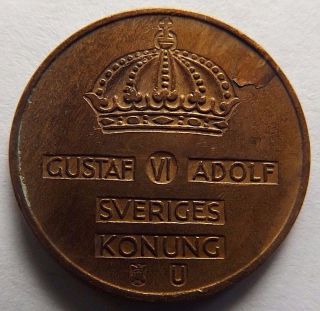 1963 Sweden 5 Ore Coin photo