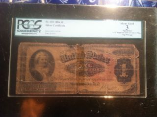 1886 $1 Silver Certificate photo