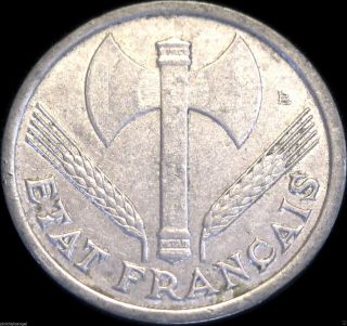 France - 1942 Franc Coin - Great Coin - Ww 2 Nazi Vichy French State Issue photo