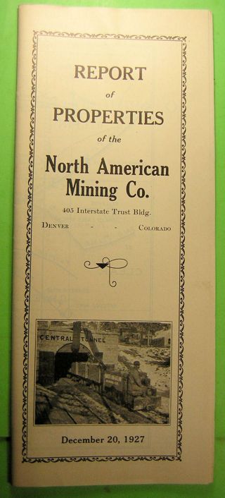 North American Mining Company Stock Certificate,  1924 With Prospectus photo