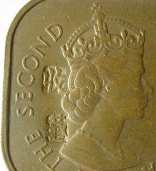 1957 Malaya British Borneo 1 Cent Coin Chopped Mark 