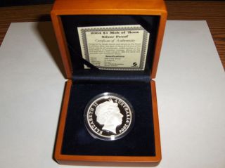 Australia 2004 Kangaroo Mob Of Roos Silver Proof $1 Coin 6,  500 Minted 