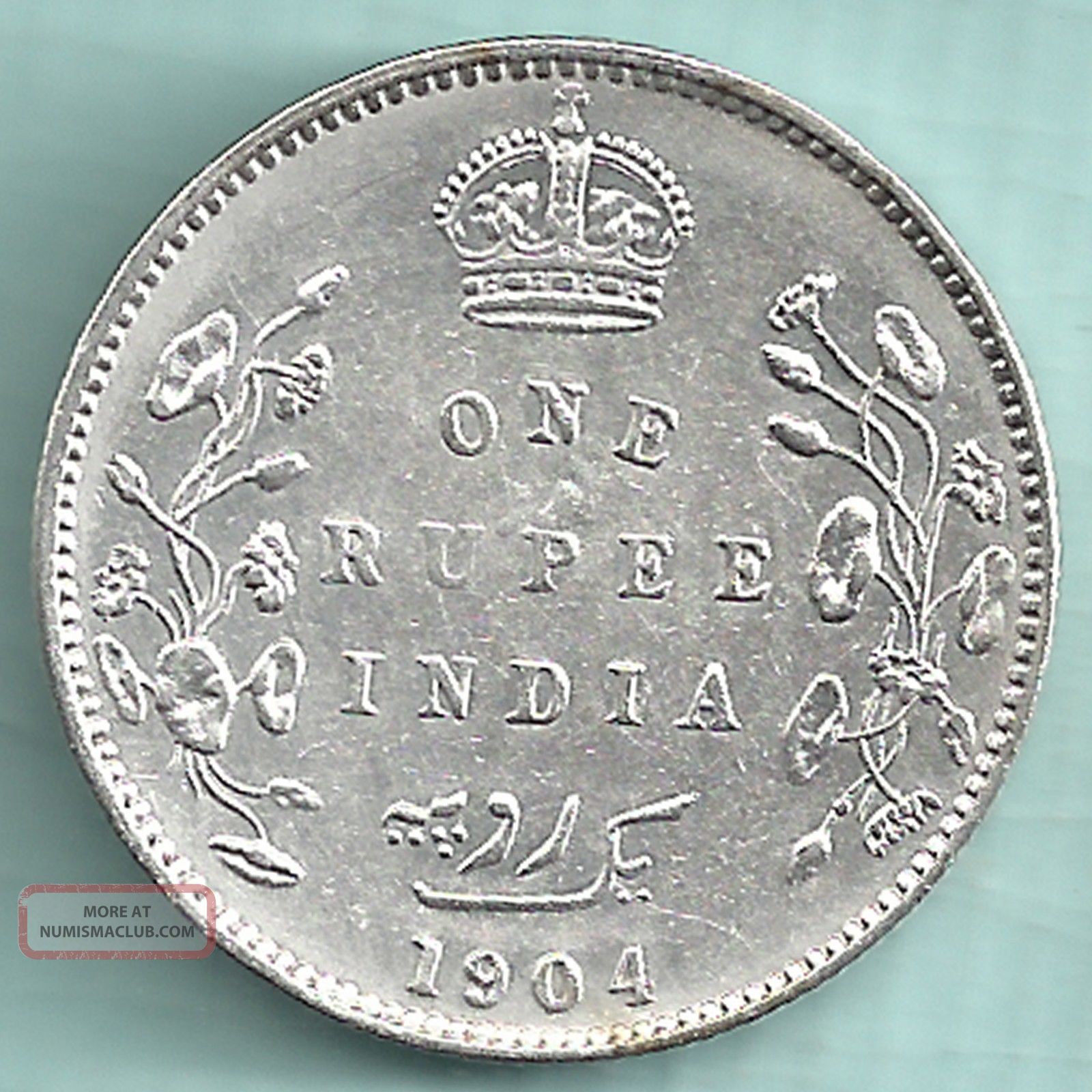 British India - 1904 - King Edward Vii - One Rupee - Rare Variety ...