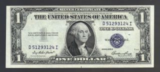 $1 Dollar 1935e Cu Silver Certificate Old Usa Paper Money Blue Seal Bill Note photo