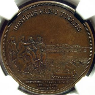 1901 Evacuation Of Boston Medal - Ms63 Bn Ngc - Hk131,  Massachusetts Token,  Unc photo