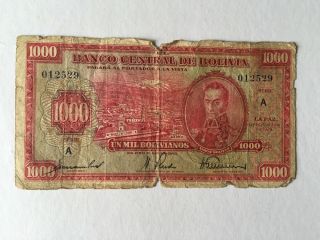 Bolivia World Paper Money Banknote photo
