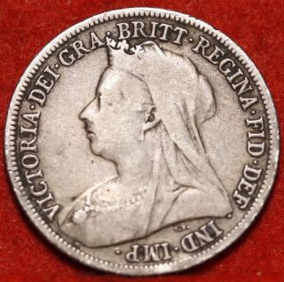1900 Great Britain Shilling Silver Foreign Coin S/h photo
