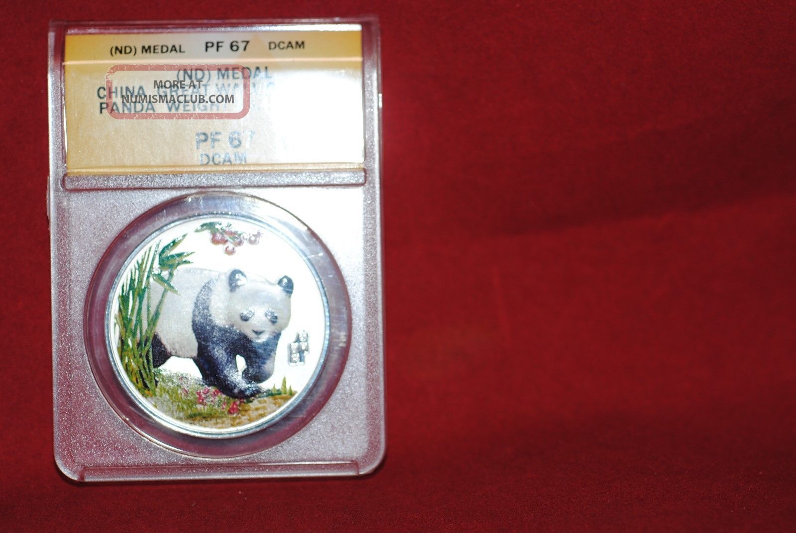 2china Panda Great Wall Of China Medal Pf67 Anacs