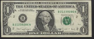 United States 1 Dollar 1988a Fr 1915b York Circulated Banknote 353 photo