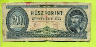 Hungary Hungarian 20 Forint 1980 G Banknote photo