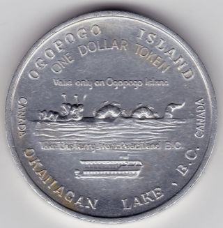 1972 Ogopogo Island Bc Trade Dollar photo