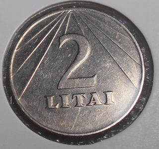 Lithuania 2 Litai Copper - Nickel Coin 1991 Circulated photo