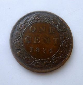 1894 Canadian Large Cent S&h To Canada And U.  S photo