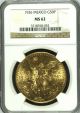 Mexico 1926 Gold 50 Pesos Centennial Of Independence Winged Victory Ngc Ms62 Mexico (1905-Now) photo 1