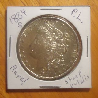 Rare Bu Pl 1884 S Morgan Silver Dollar 
