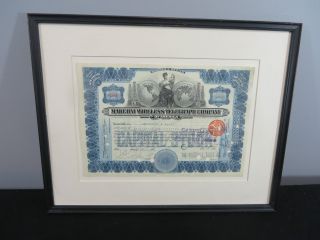 Marconi Wireless Telegraph Company Of America Stock Certificate 1912 Framed photo