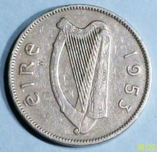 Ireland 6 Pence 1953 Very Fine Copper Nickel Coin photo