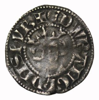 Edward I Ar Penny Durham Eme Dvr S.  1422 Hammered Medieval Coin photo