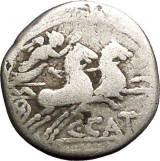 Roman Republic Rome 123bc Cato The Censor Grandson Victory Silver Coin I52491 photo