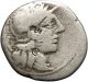 Roman Republic Rome 123bc Cato The Censor Grandson Victory Silver Coin I52491 Coins: Ancient photo 1