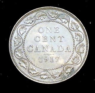 1917 Choice About Uncirculated (au, ) Canada Large Cent - Cc180 photo