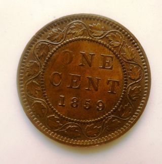 1859 Canadian Large Cent S&h To Canada And U.  S photo